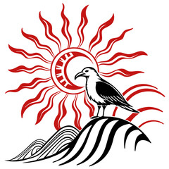 vector illustration of a bird