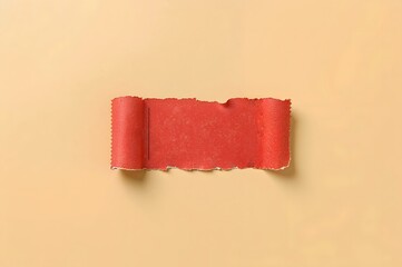 Obraz premium Torn movie ticket stub on beige background 
