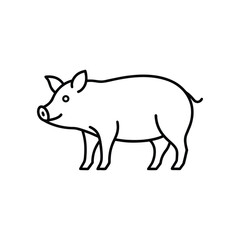 Fototapeta premium pig line art