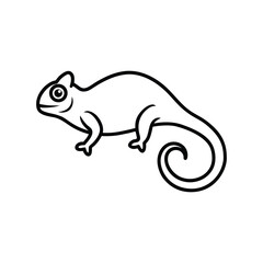 chameleon line art