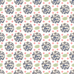 Chinese of seamless patterns. Vector illustration design digital file download for print, printable, wallpaper, background, decoration, texture, textile and many projects.