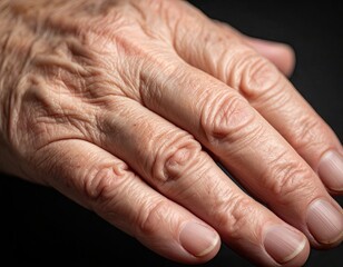 Fototapeta premium Close-up of aged hand