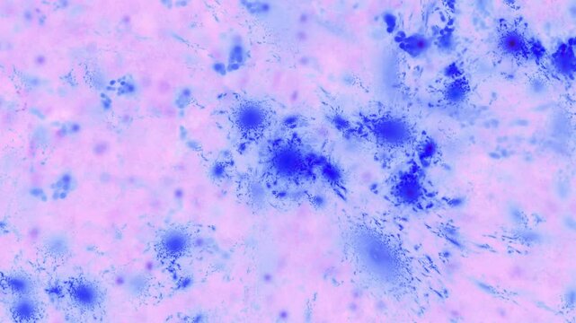 Organische blaue Gewebestrukturen aus Nervenbahnen und K&ouml;rperzellen - Infektion, Immunsystem, Medizin, Wissenschaft, Viren & Bakterien in mikroskopischen Detailaufnahmen f&uuml;r Forschung & Biotechnologie