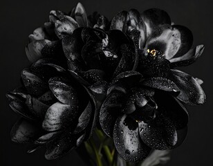 Close-up black flowers