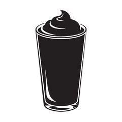 Wholesome refreshment reimagined – Smoothie silhouette paired with clean Smoothie vector – Smoothie illustration

