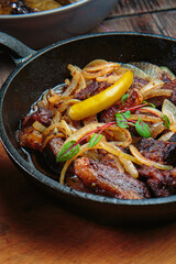 Hot with seasoning and herbs
