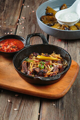 Hot with seasoning and herbs