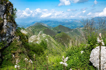 beautifull view on th picos de europa in spain