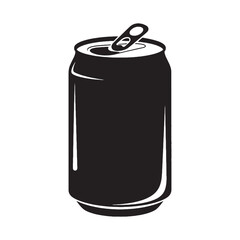 Crisp lines meet carbonation – Soda silhouette drawn using sleek Soda vector – Soda illustration

