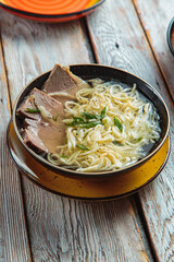 Soups with seasoning and herbs
