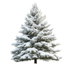 Fototapeta premium Winter Fir Tree PNG with Snow for Seasonal Design Projects