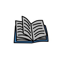 open book vector illustration