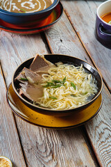 Soups with seasoning and herbs