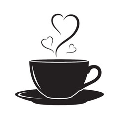 Elegance in every sip – Tea silhouette expressed through minimal Tea vector – Tea illustration

