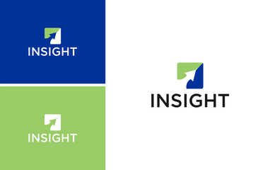 insight logo financial grow solution consulting vector for business brand design template