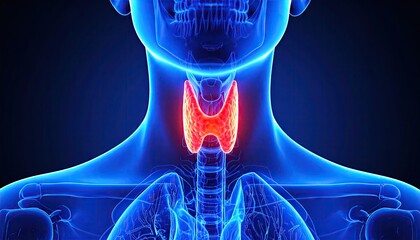 Human anatomy, thyroid gland highlighted (2)