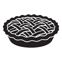 A pastry of sweet memories – Apple pie silhouette designed with clean Apple pie vector – Apple pie illustration

