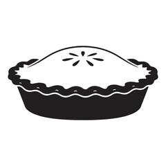From orchard to oven – Apple pie silhouette rendered in seasonal Apple pie vector – Apple pie illustration

