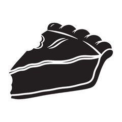 A slice of timeless comfort – Apple pie silhouette crafted in warm Apple pie vector – Apple pie illustration

