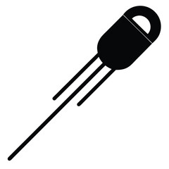 Psychologist element isolated thermistor on white background