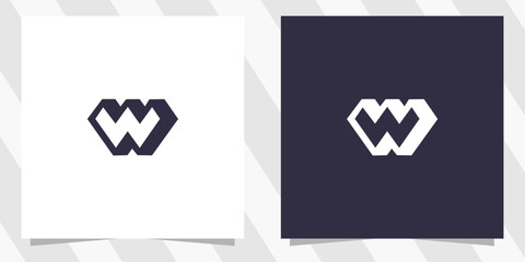 letter w logo design vector