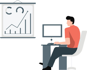 Fototapeta premium The boy is doing his duty