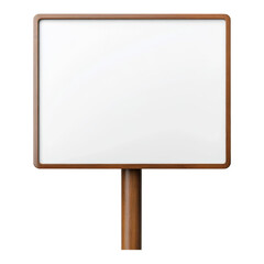 Fototapeta premium Isolated blank advertising wooden sign on white background.