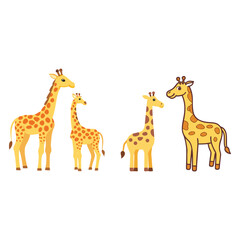 Fototapeta premium Giraffe vector illustration Cartoon Animals 