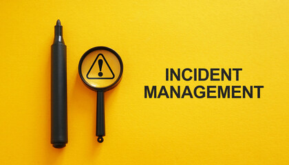 Incident management is shown using the text. Incident response plan