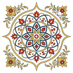 Colorful Floral Mandala Vector Design for Decorative Art
