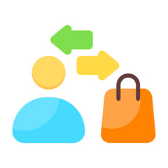 Direct Sales Flat Style Icon