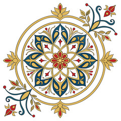 Intricate Mandala Ornament Design in Symmetrical Style