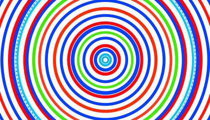 Colorful concentric circles pattern.