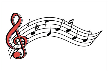 A modern music icon set featuring a variety of symbols related to sound and audio. Includes icons of musical notes, headphones, speakers, microphones, equalizers, guitars, music players, and more. 