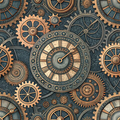 seamless pattern with gears