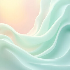 Obraz premium Abstract blue wave background with smooth flowing texture and soft fabric design