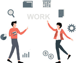 The employees had enjoying their work