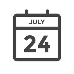 July 24 Calendar Day or Calender Date Deadline or Appointment