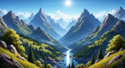 panorama of the mountains