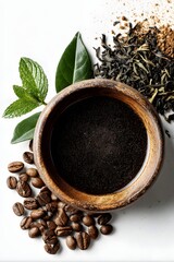 Coffee Tea and Herbal Ingredients.