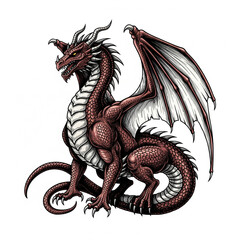 vector illustration of a chinese dragon