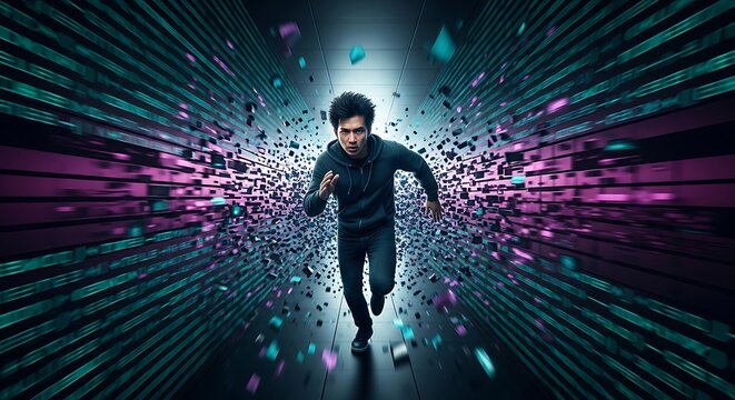 Speed, Data, and the Future A Runner's Digital Odyssey. AI Generated