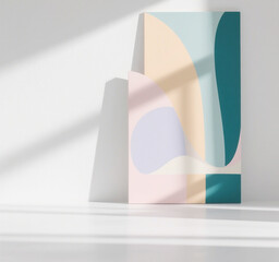 Abstract Geometric Shapes in Pastel Colors