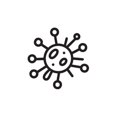 Fototapeta premium An icon of a virus or bacterium.