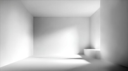 Obraz premium Empty white room with light
