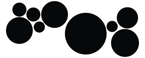 Black circles on white background shapes graphic