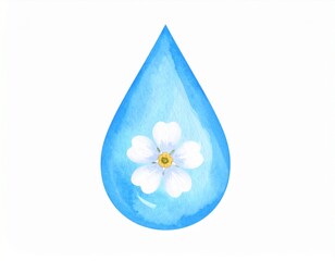 blue water drop