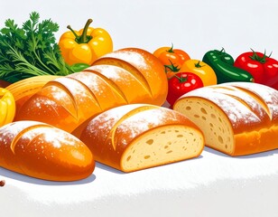 bread and vegetables