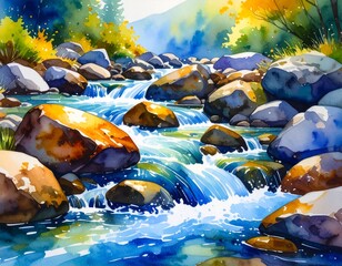 autumn landscape with water
