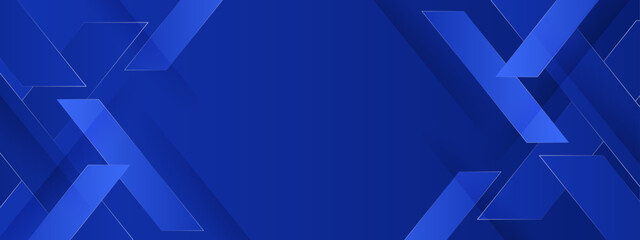 Obraz premium Abstract blue geometric design perfect for tech websites, business presentations, and modern branding materials. Unique and eyecatching graphic element.